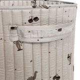 nuuroo - Quiltet opbevaringskurv - 46 cm - Økologisk bomuld - Music Dino