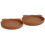 nuuroo - Silikone tallerken - 2-pak - 100% LFGB silikone - Caramel Café
