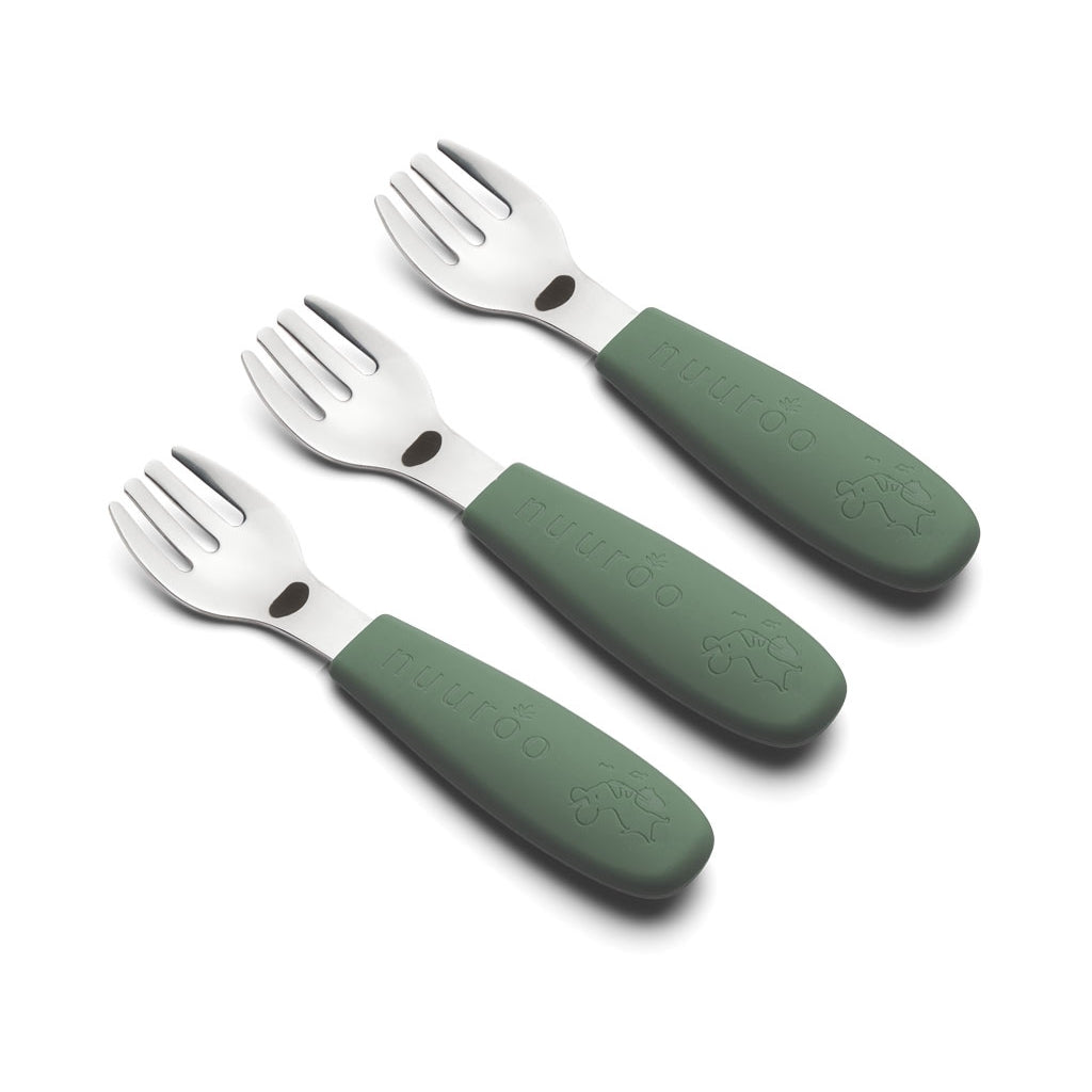 nuuroo - Gafler til børn - 3-pak - Børneskeer - Dusty Green