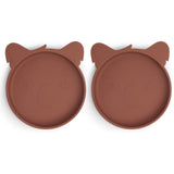 nuuroo - Silikone tallerken - 2-pak - 100% LFGB silikone - Mahogany