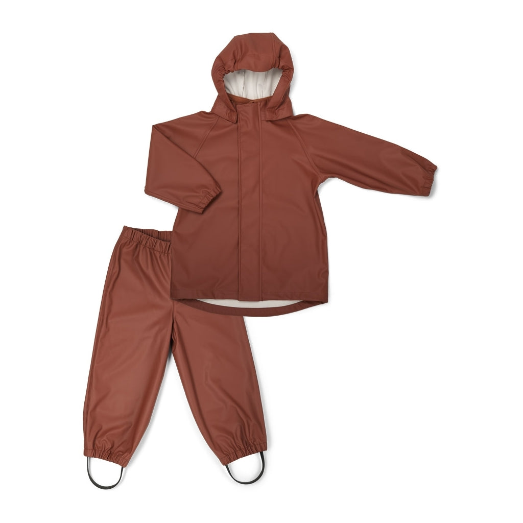 nuuroo - Regntøj til børn - OEKO-TEX - Str. 80-86 - Mahogany