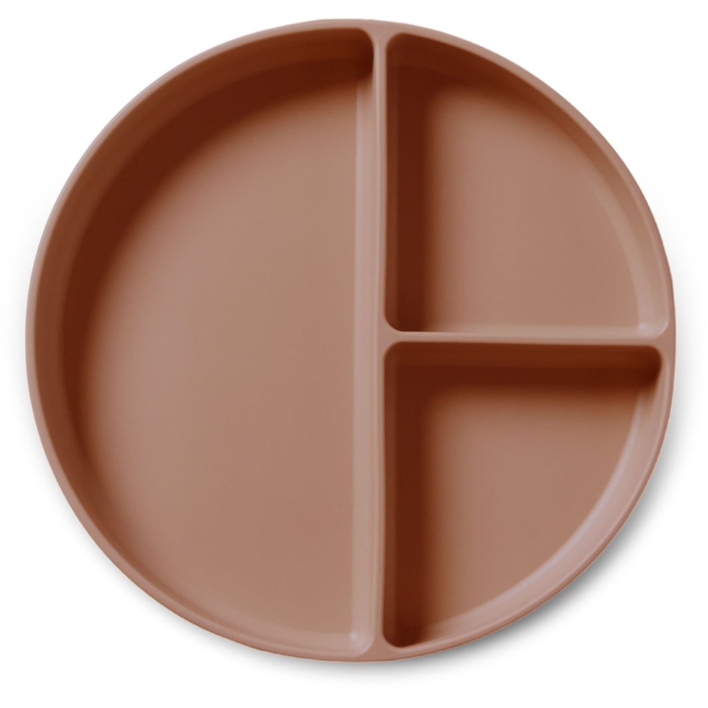 nuuroo - Ruminddelt silikone tallerken - 100% LFGB silikone - Chocolate Malt