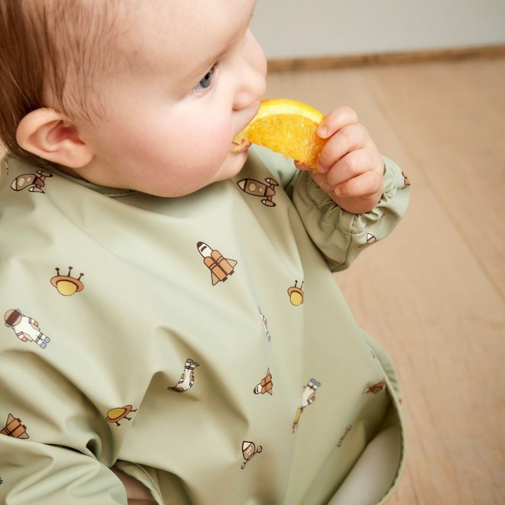 nuuroo - Spiseforklæde - Hagesmæk med ærmer - Light green space