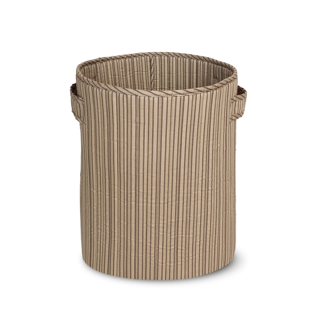 nuuroo - Quiltet opbevaringskurv - 46 cm - Økologisk bomuld - Cream Stripe