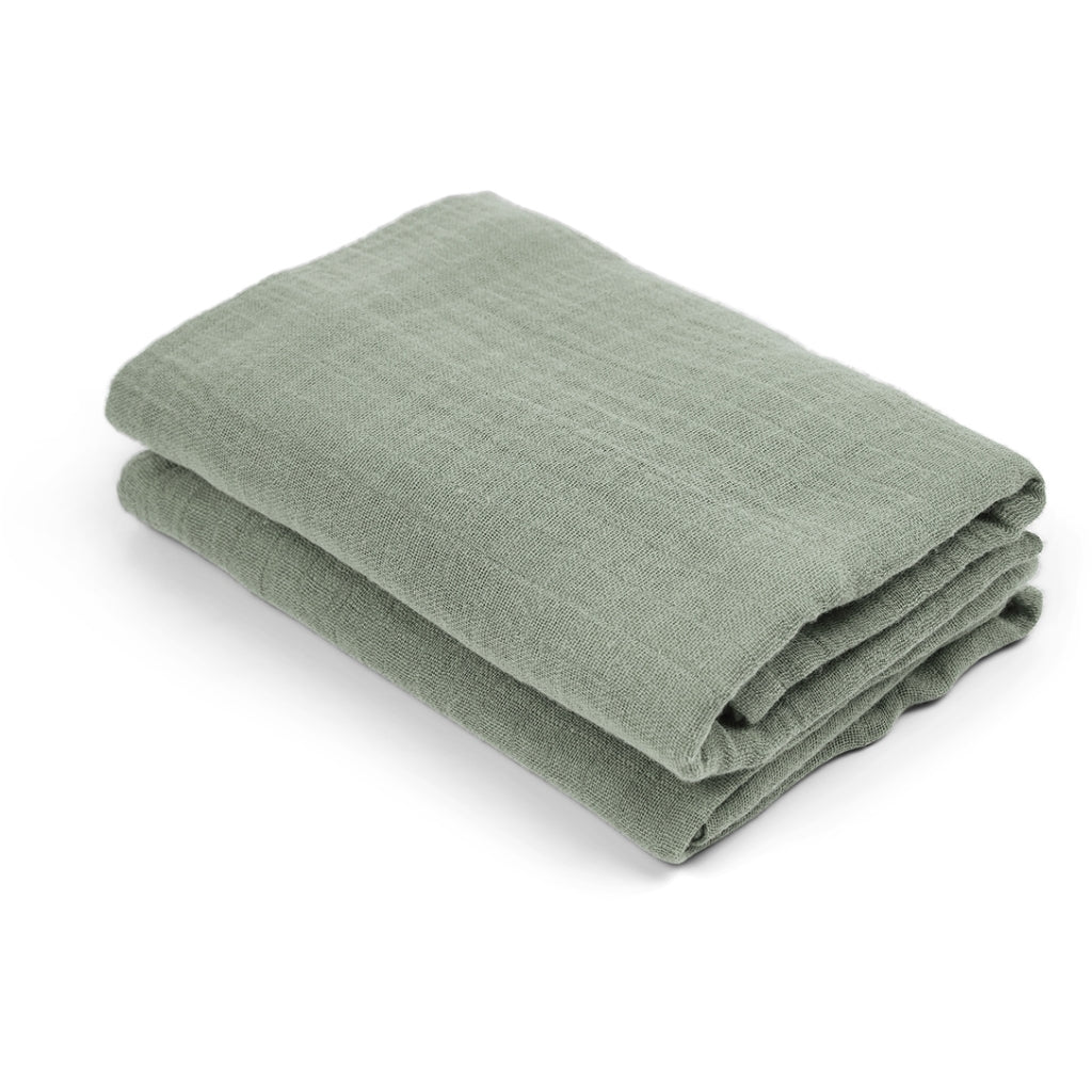 nuuroo - Stofbleer - 2-pak - 100% økologisk bomuld - 70x70 cm - Varm Green