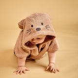 nuuroo - Børne poncho - 100% økologisk bomuld - Rose rabbit