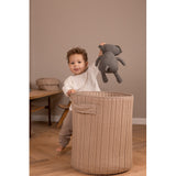 nuuroo - Quiltet opbevaringskurv - 46 cm - Økologisk bomuld - Cream Stripe