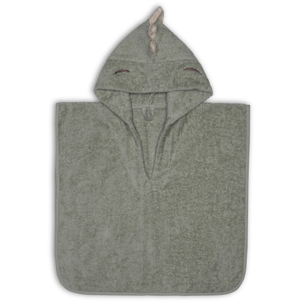 nuuroo - Børne poncho - 100% økologisk bomuld - Light Green Dino