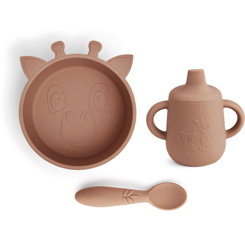 nuuroo - Silikone spisesæt - 3-pak - 100% LFGB silikone - Chocolate malt
