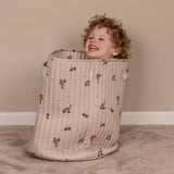 nuuroo - Quiltet opbevaringskurv - 46 cm - Økologisk bomuld - Music Dino