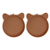 nuuroo - Silikone tallerken - 2-pak - 100% LFGB silikone - Caramel Café