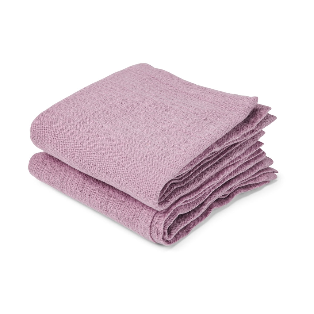 nuuroo - Stofbleer - 2-pak - 100% økologisk bomuld - 70x70 cm - Woodrose