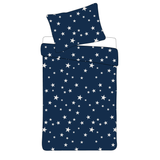 B - Senior sengetøj - 140x200 cm - Microfiber - Stjerner
