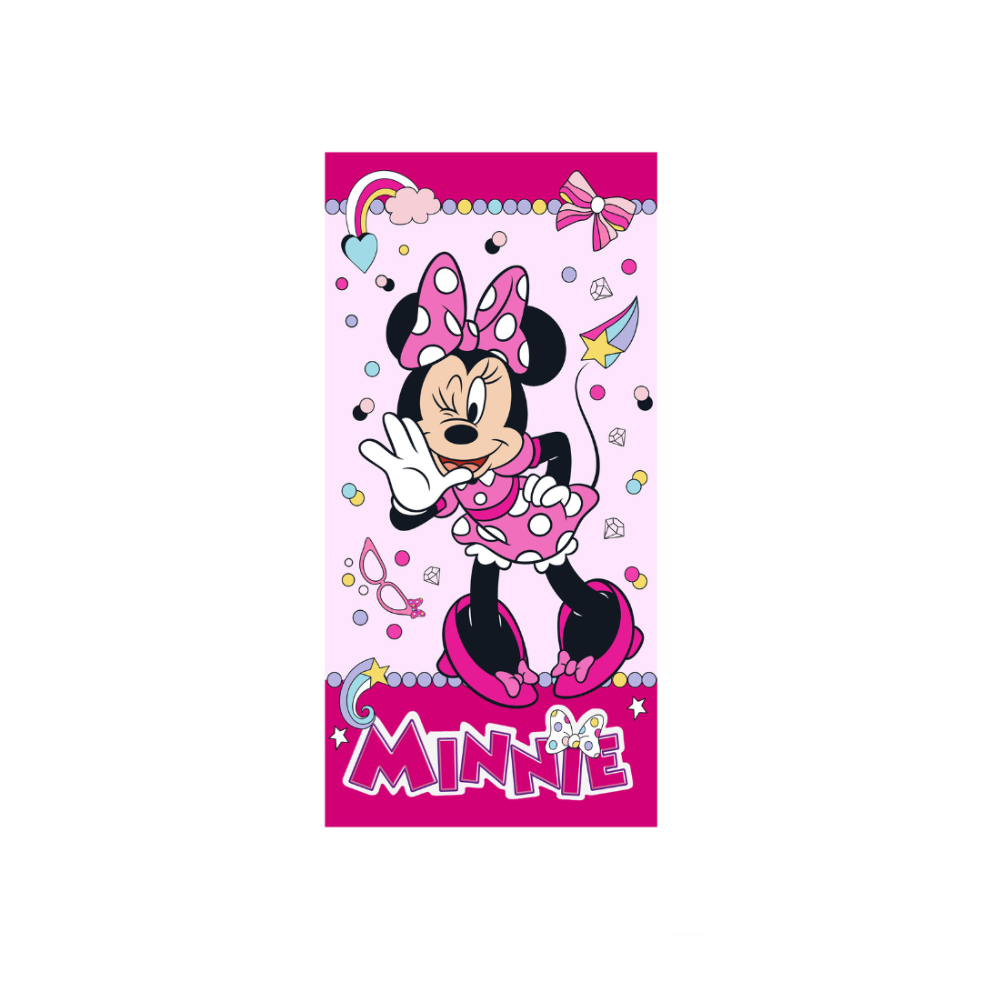B - Badehåndklæde til børn - Minnie - 70x140 cm - 100% Bomuld