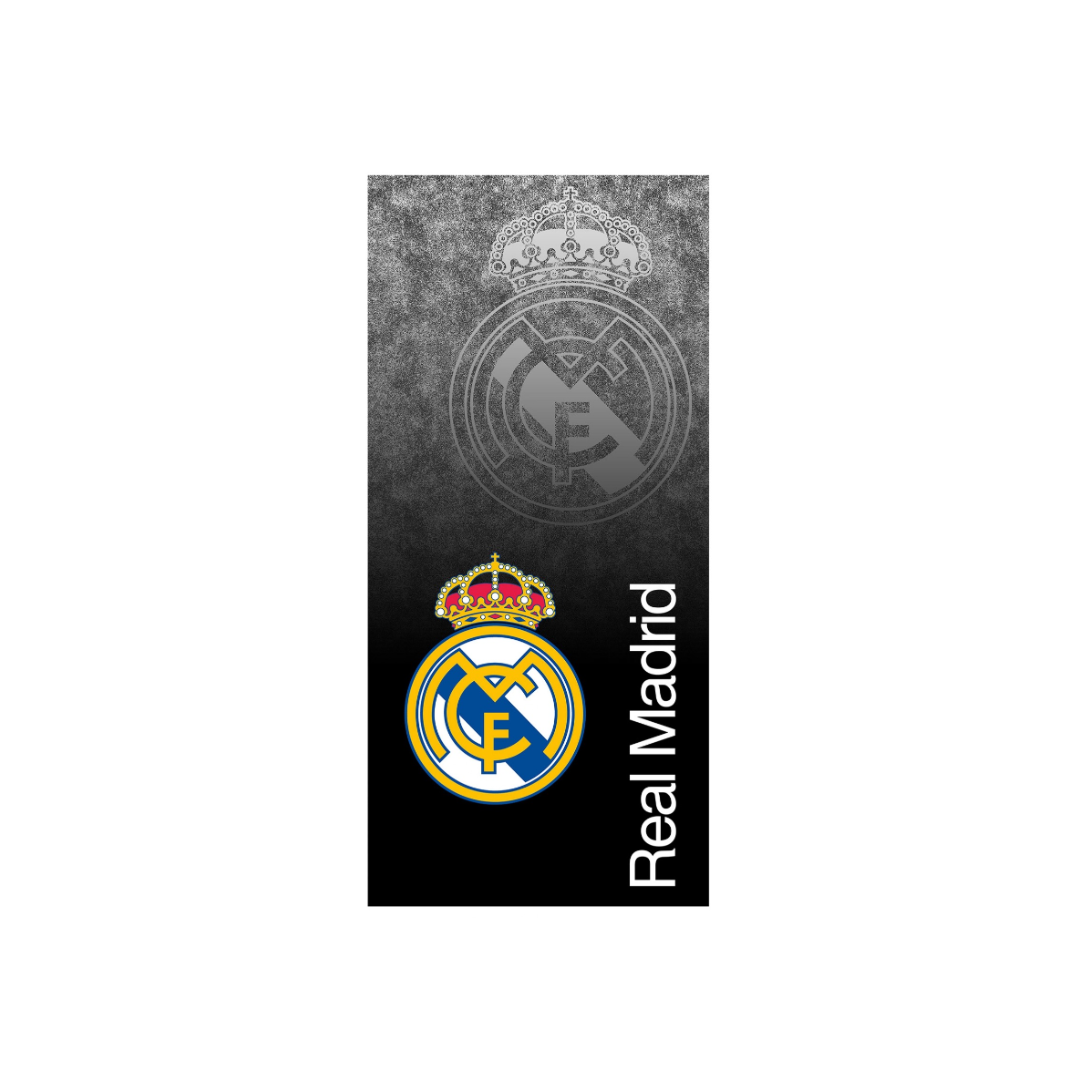 B - Badehåndklæde til børn - 70x140 cm - 100% Bomuld - Real Madrid