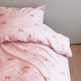 B - Senior sengetøj - 140x200 cm - Microfiber - Sløjfer og hjerter