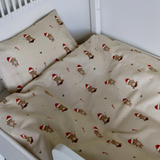 By Mats - Senior sengetøj - 100% Blødt bomuld - 140x200 cm - Christmas Teddy