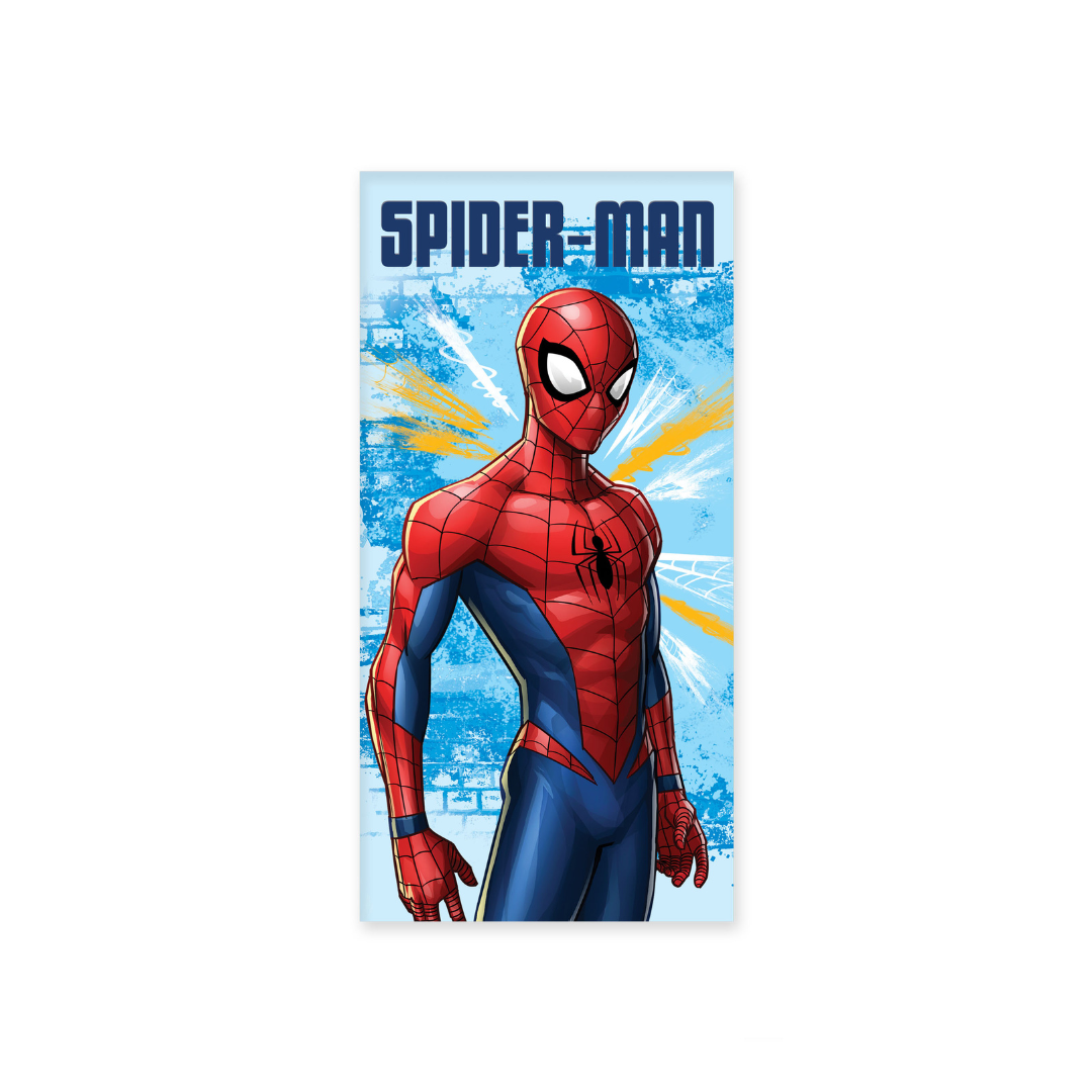 B - Badehåndklæde til børn - Spiderman - 70x140 cm - 100% Bomuld