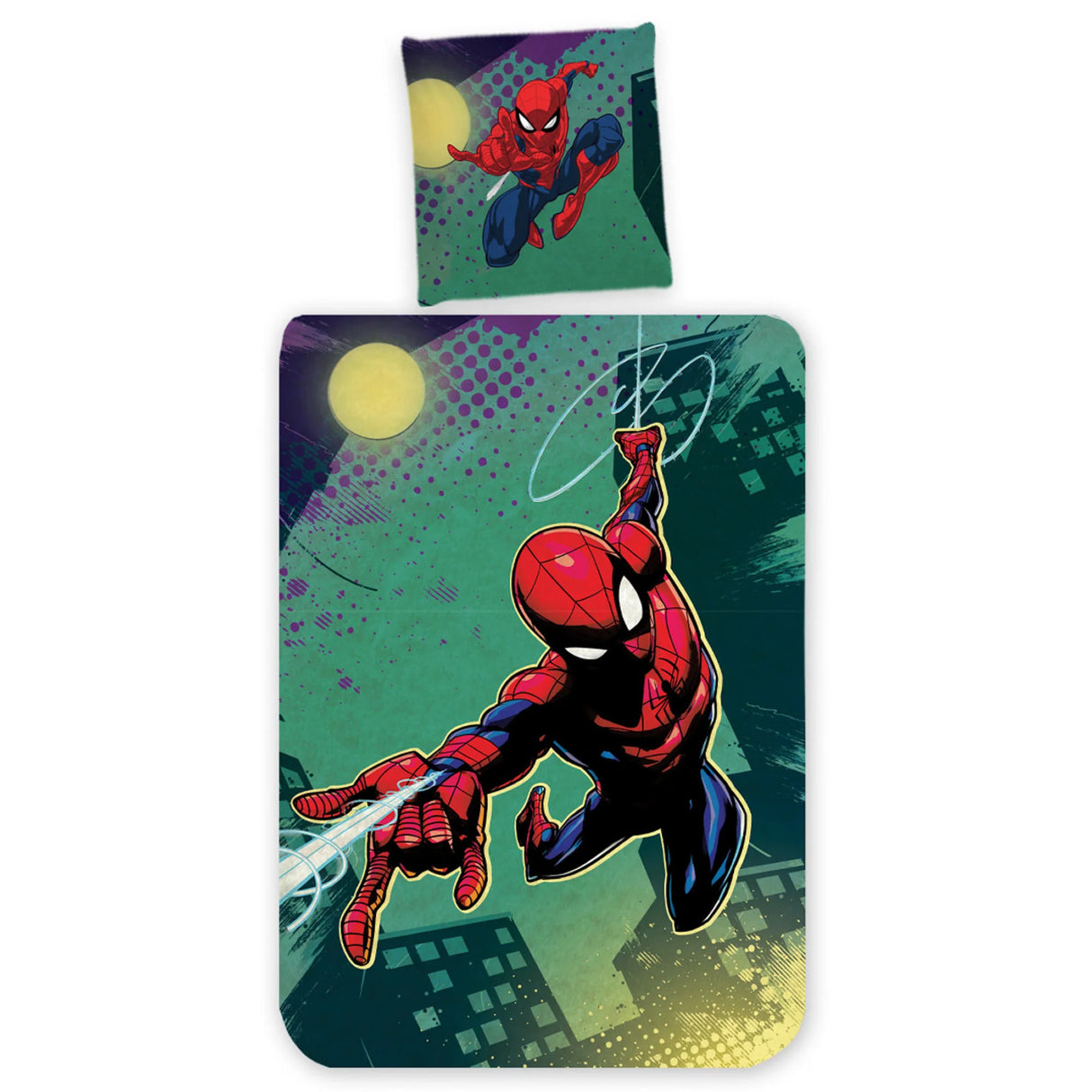 B - Senior sengetøj - Spiderman - 140x200 cm - 100% Bomuld