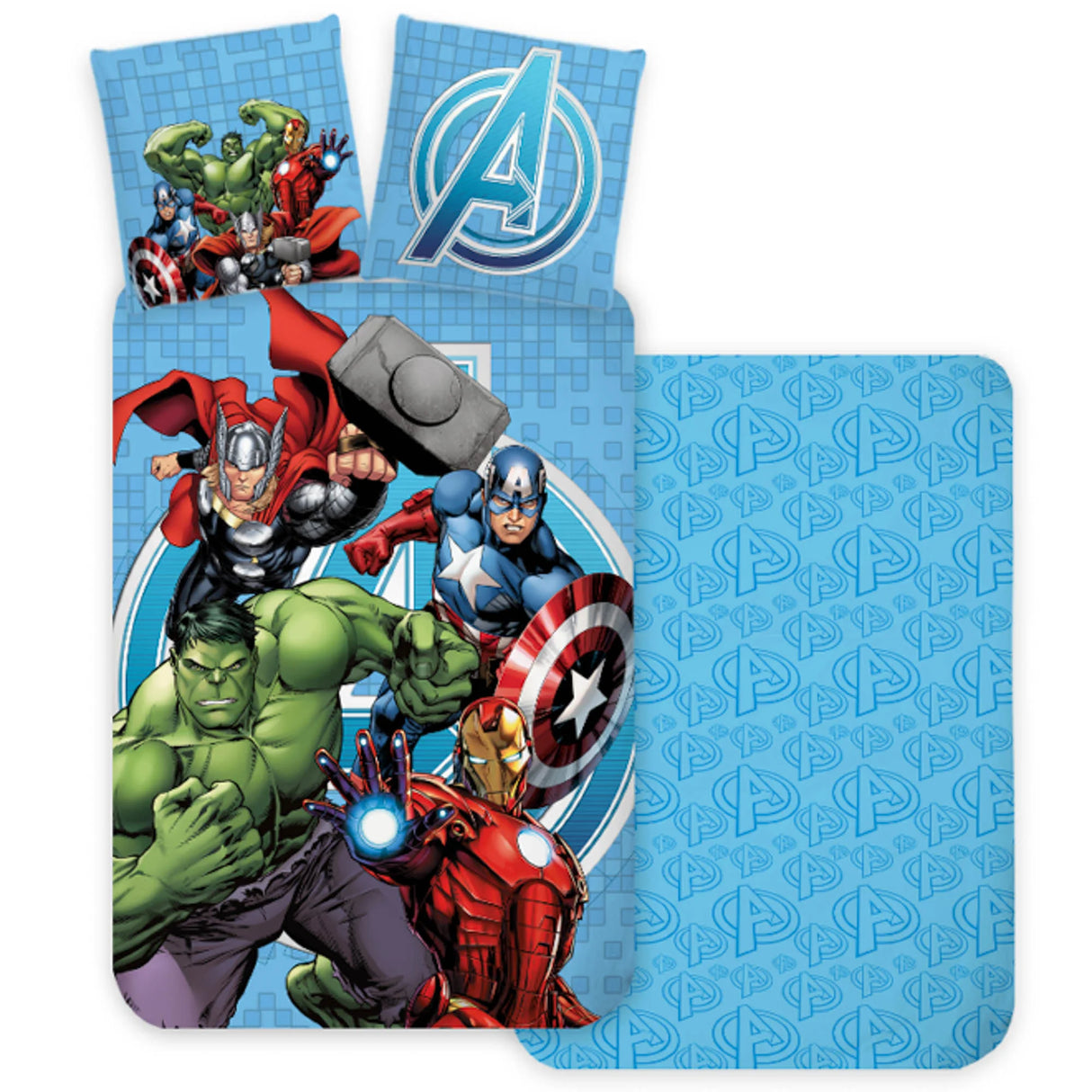 B - Junior sengetøj - Avengers - 100x140 cm - 100% Bomuld