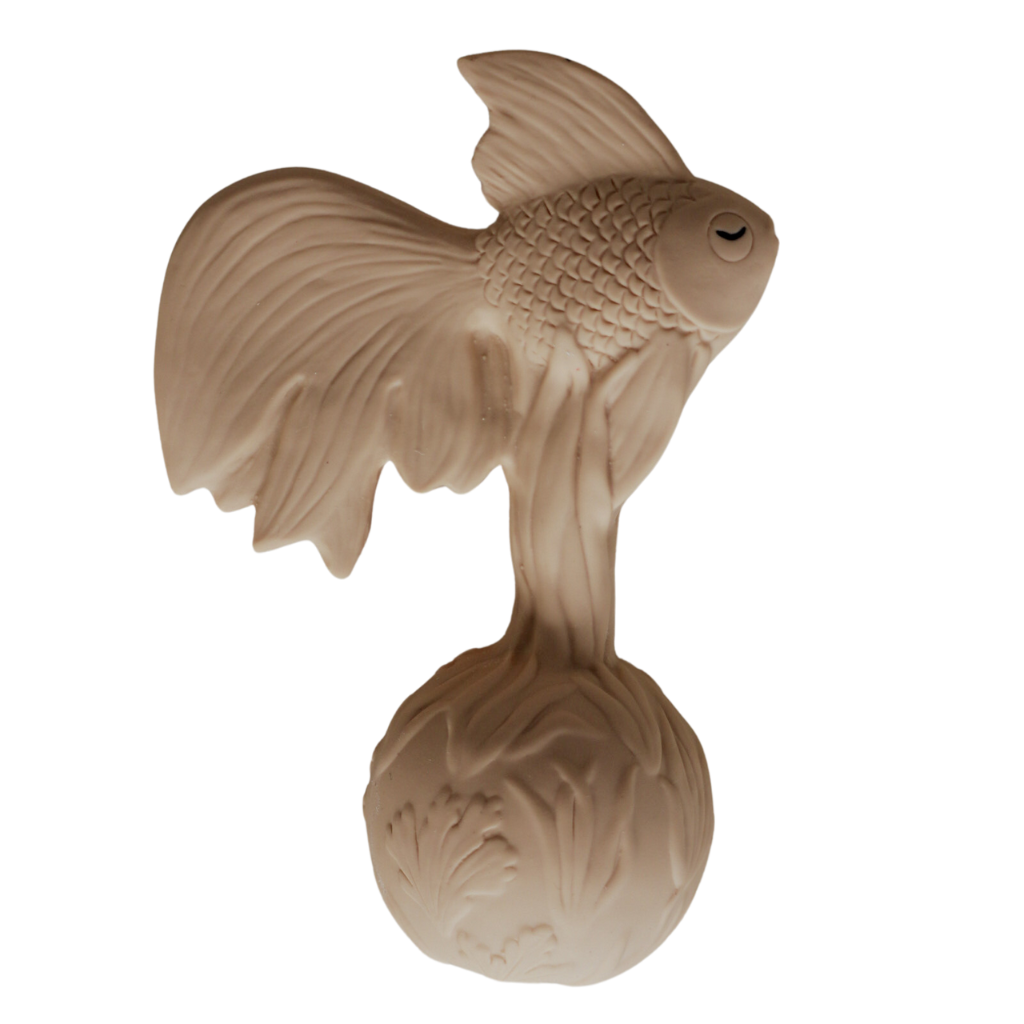 Natruba - Bidering med rangle - Naturgummi - Guldfisk