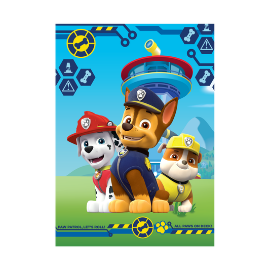 B - Børnetæppe - Paw Patrol fleecetæppe - 100x140 cm