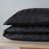 B - Senior sengetøj - 140x200 cm - 100% Bambus - Grey stripe