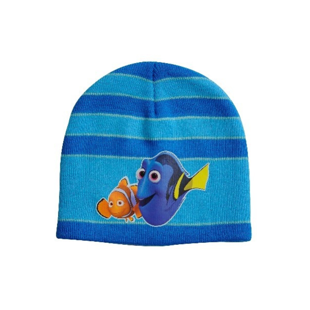 X - Nemo vinterhue - Strikhue til børn - Onesize - Blåstribet med Nemo