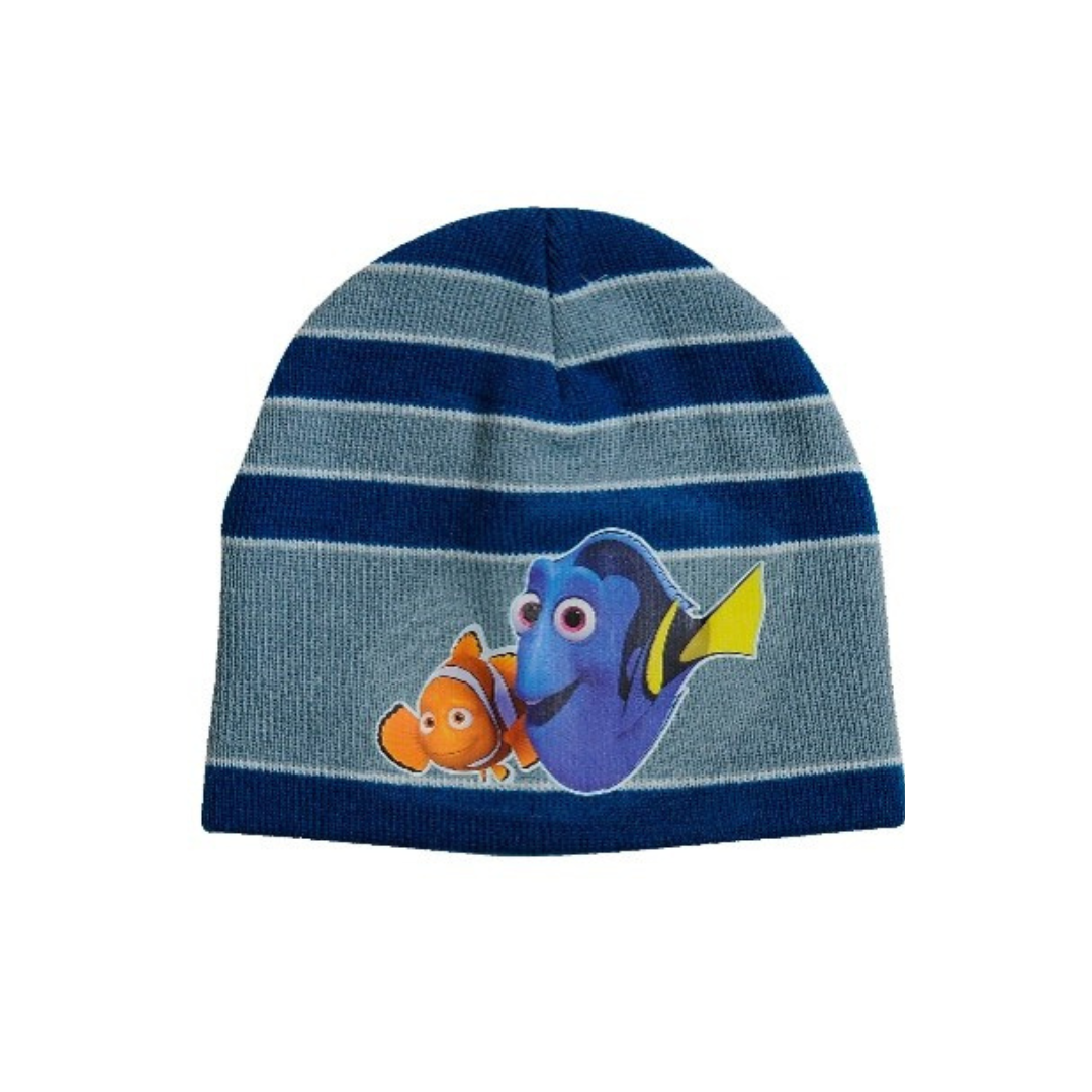 X - Nemo vinterhue - Strikhue til børn - Onesize - Gråstribet med Nemo