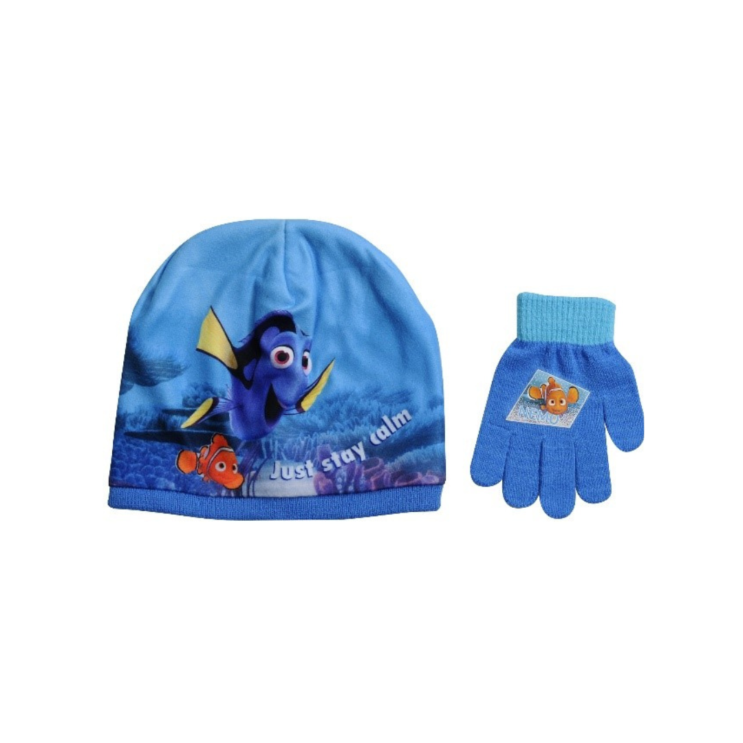 X - Nemo vinterhue og handsker - 2-pak - Onesize - Blå med Nemo