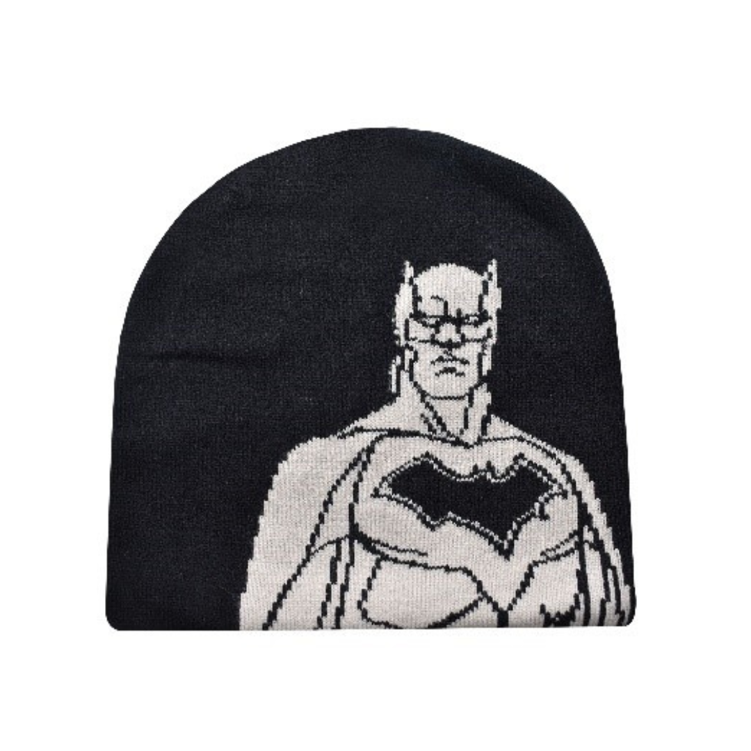 X - Batman vinterhue - Strikhue til børn - Onesize - Sort