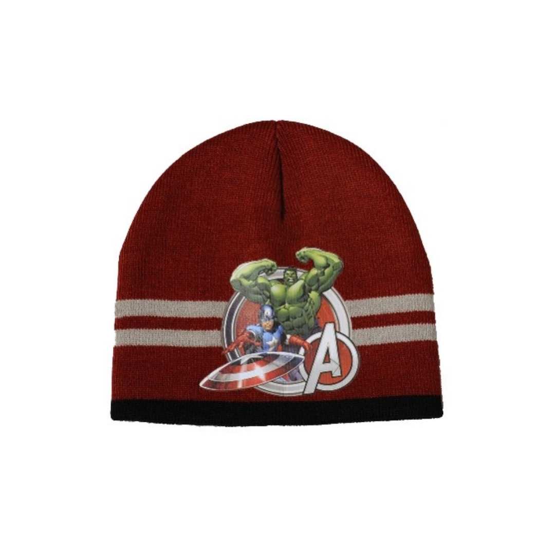 X - Avengers børnehue - Vinterhue - Onesize - Mørkerød