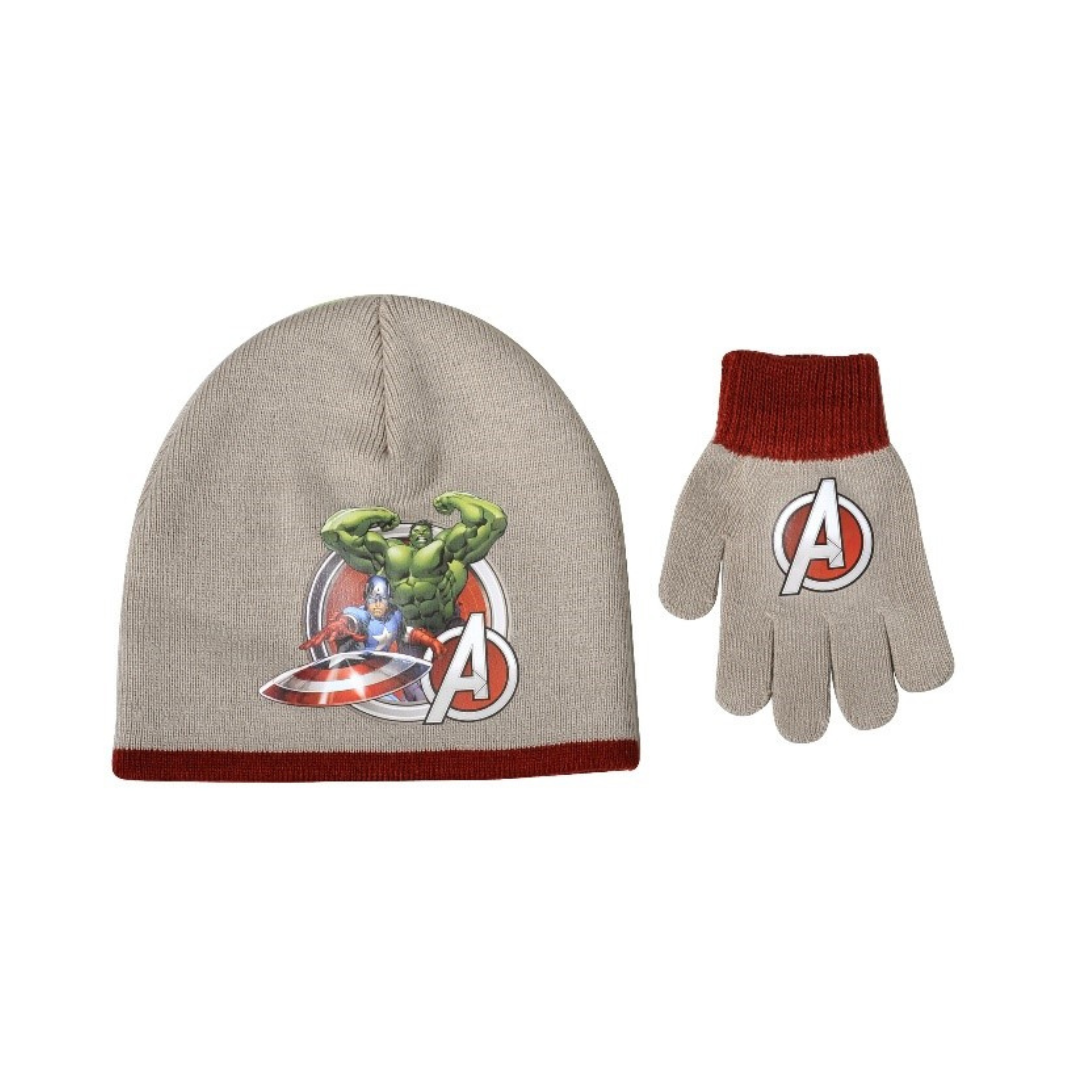 X - Avengers vinterhue og handsker - 2-pak - Onesize - Grå
