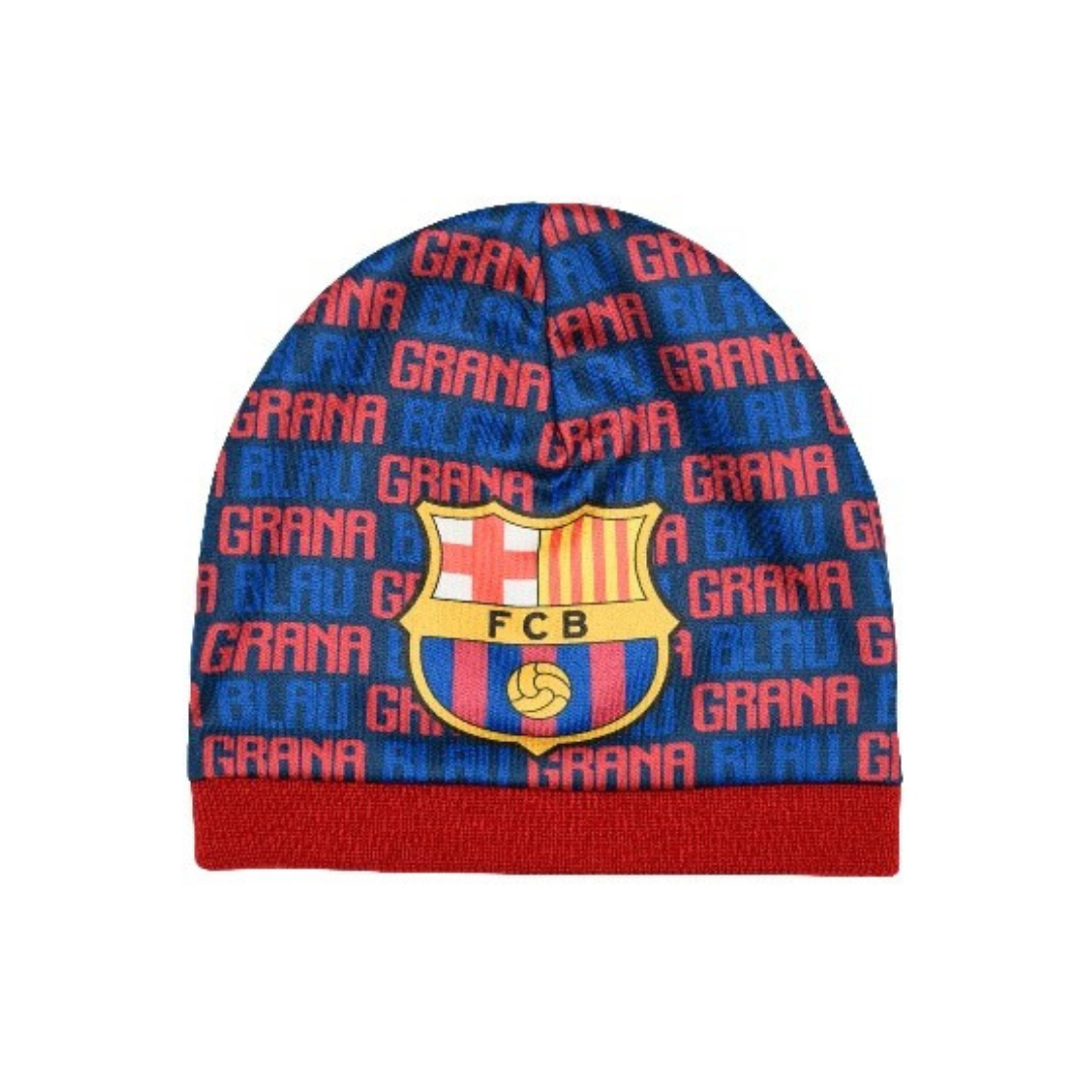 X - FC Barcelona strikhue - Børnehue - Onesize - Rød
