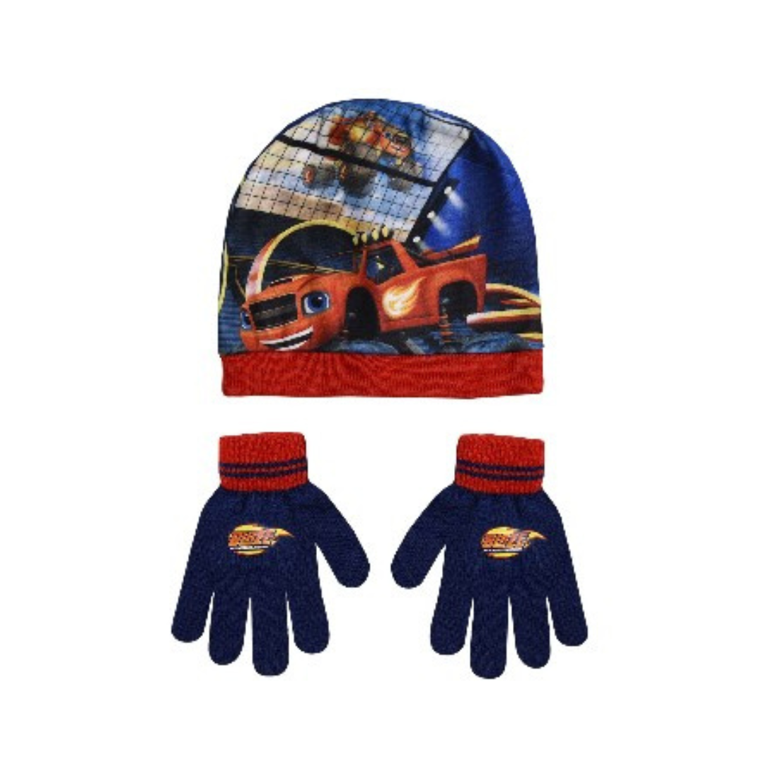 X - Blaze vinterhue og handsker - 2-pak - Onesize - Sort/rød