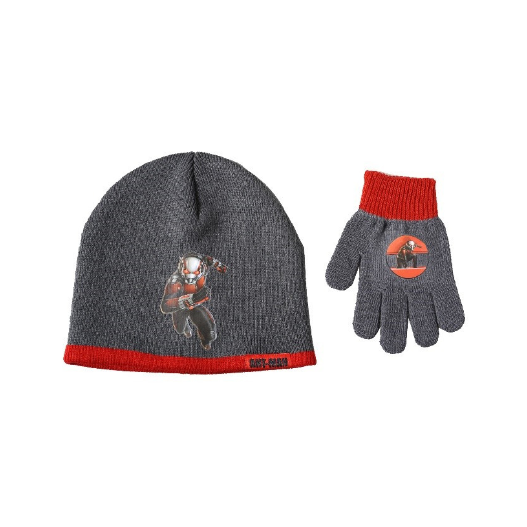 X - Antman vinterhue og handsker - 2-pak - Onesize - Grå