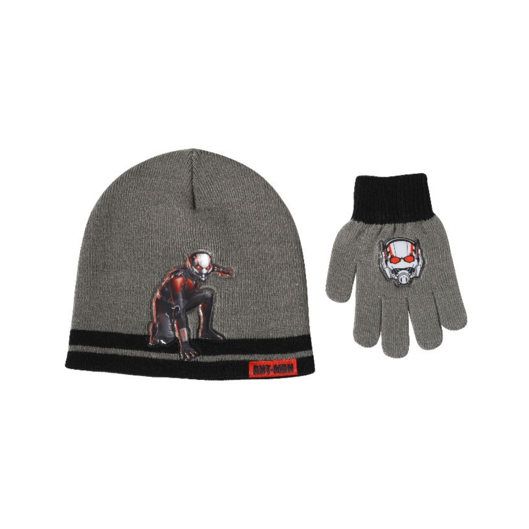 X - Antman vinterhue og handsker - 2-pak - Onesize - Grå