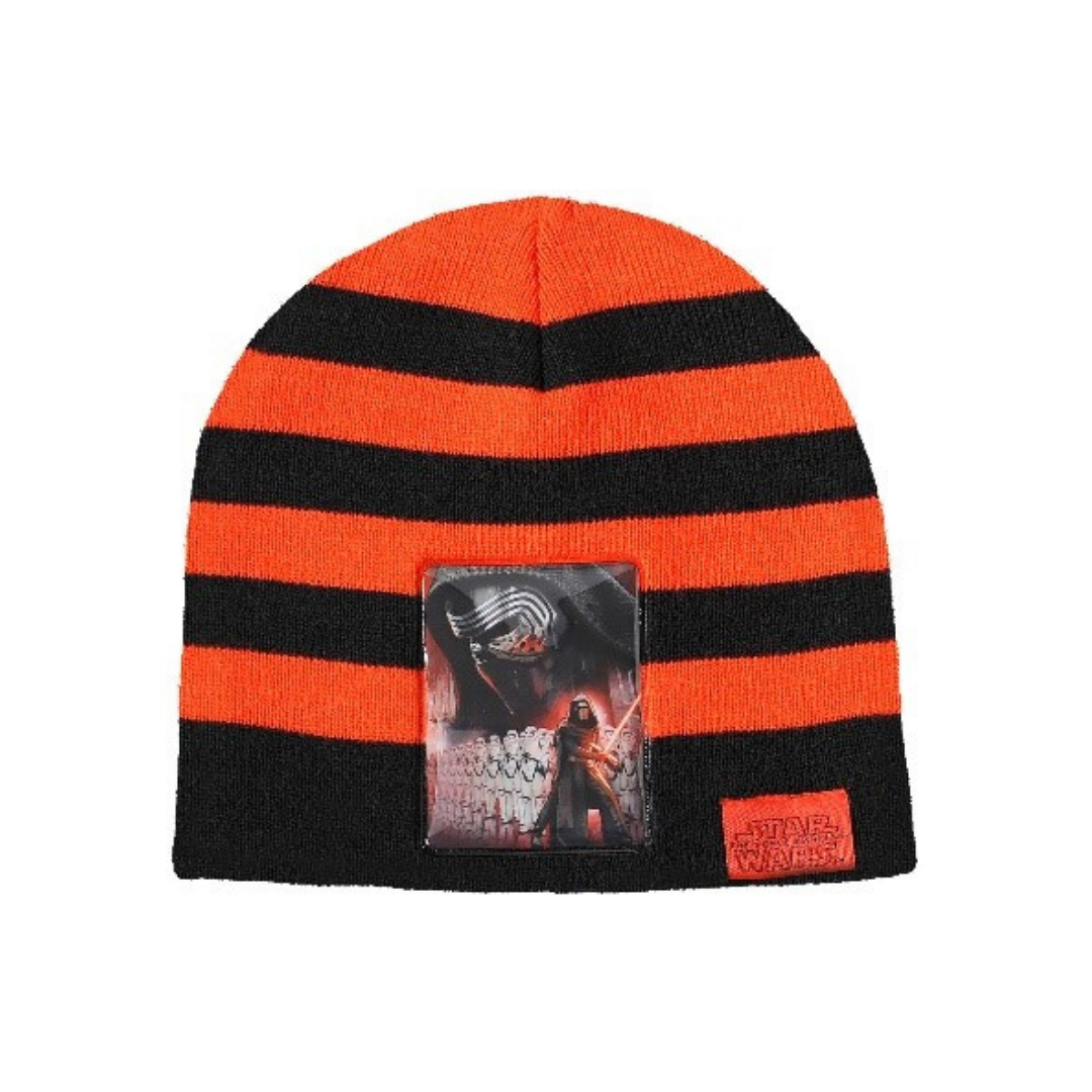 X - Star Wars vinterhue - Strikhue til børn - Onesize - Sort/Orange
