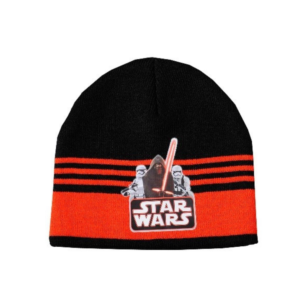 X - Star Wars vinterhue - Strikhue til børn - Onesize - Sort/Rød