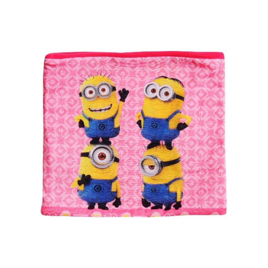 X - Minions halsedisse - Børnehalsedisse - 24x22 cm - Lyserød