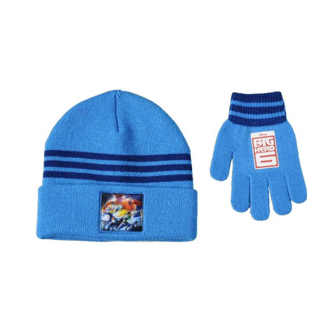 X - Big Hero vinterhue og handsker - 2-pak - Onesize - Blå Big Hero