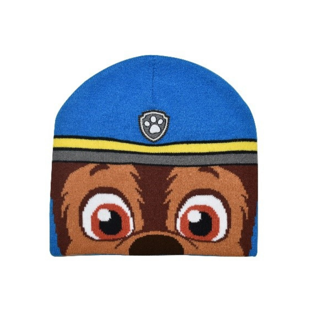 X - Paw Patrol vinterhue - Strikhue til børn - Onesize - Blå m. Chase