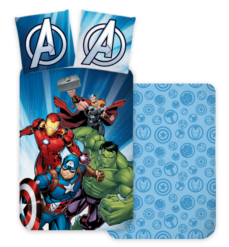 B - Junior sengetøj - Avengers - 100x140 cm - 100% Bomuld