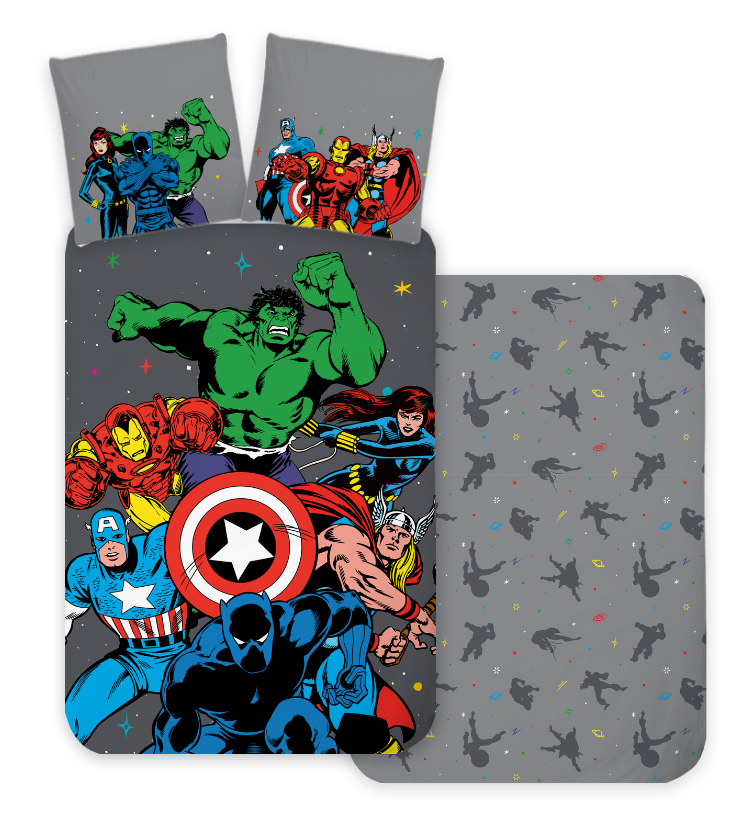 B - Junior sengetøj - Avengers - 100x140 cm - 100% Bomuld