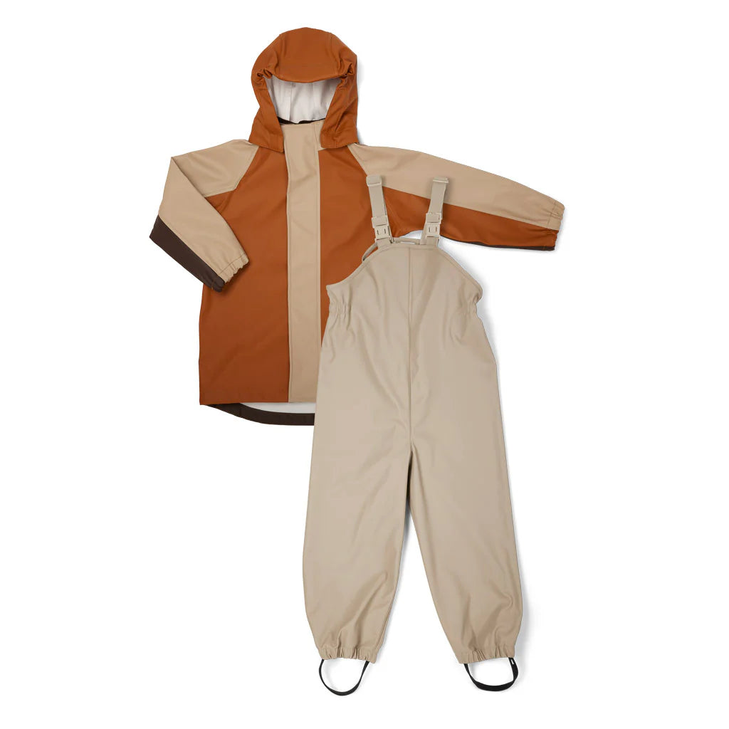 nuuroo - Regntøj til små børn - OEKO-TEX - Str. 116 - Cobblestone