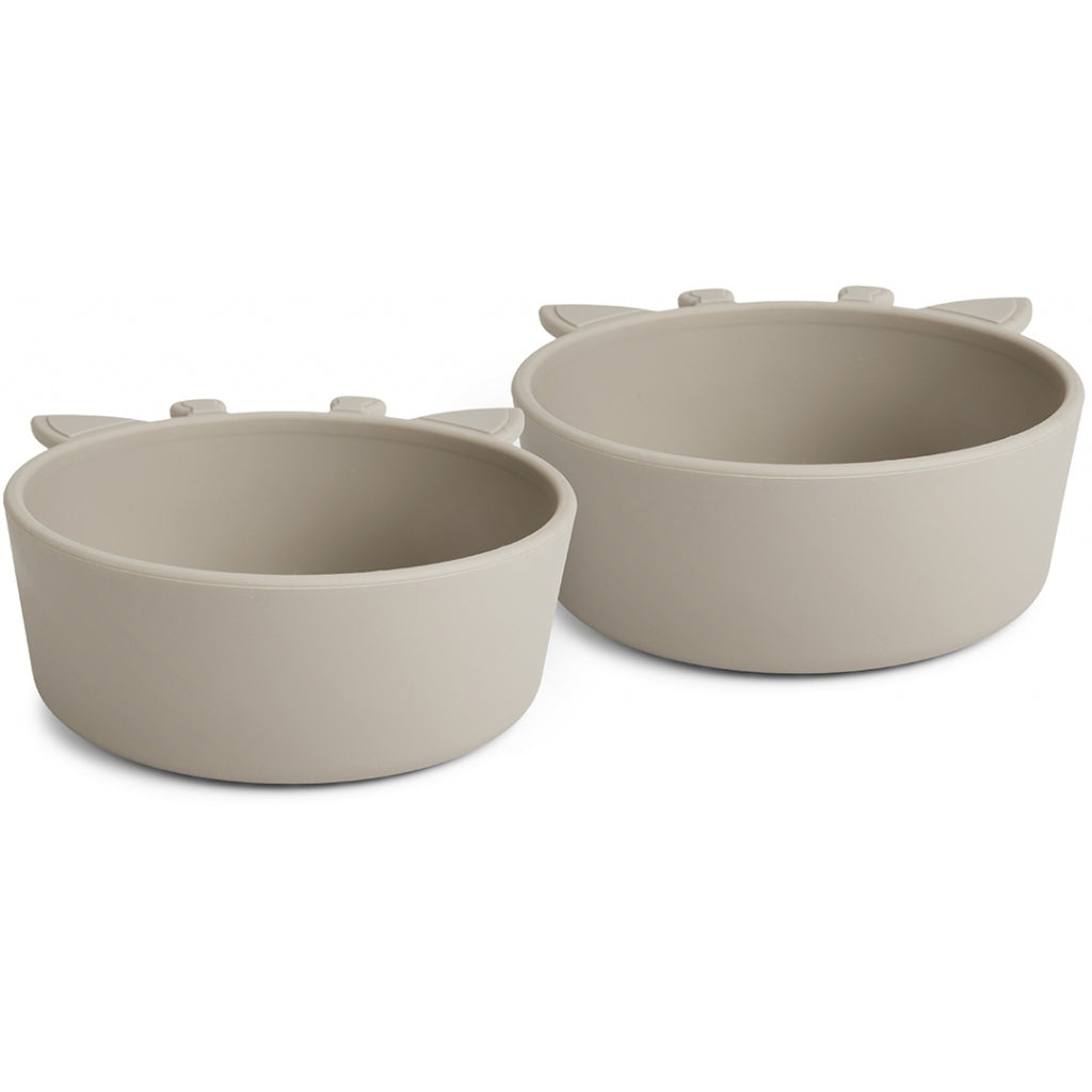 nuuroo - Dyb silikone tallerken - 2-pak - 100% LFGB silikone - Cobblestone