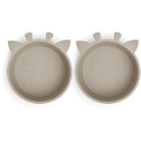 nuuroo - Dyb silikone tallerken - 2-pak - 100% LFGB silikone - Cobblestone