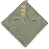 nuuroo - Baby håndklæde med hætte - 100% økologisk bomuld - Light green Dino