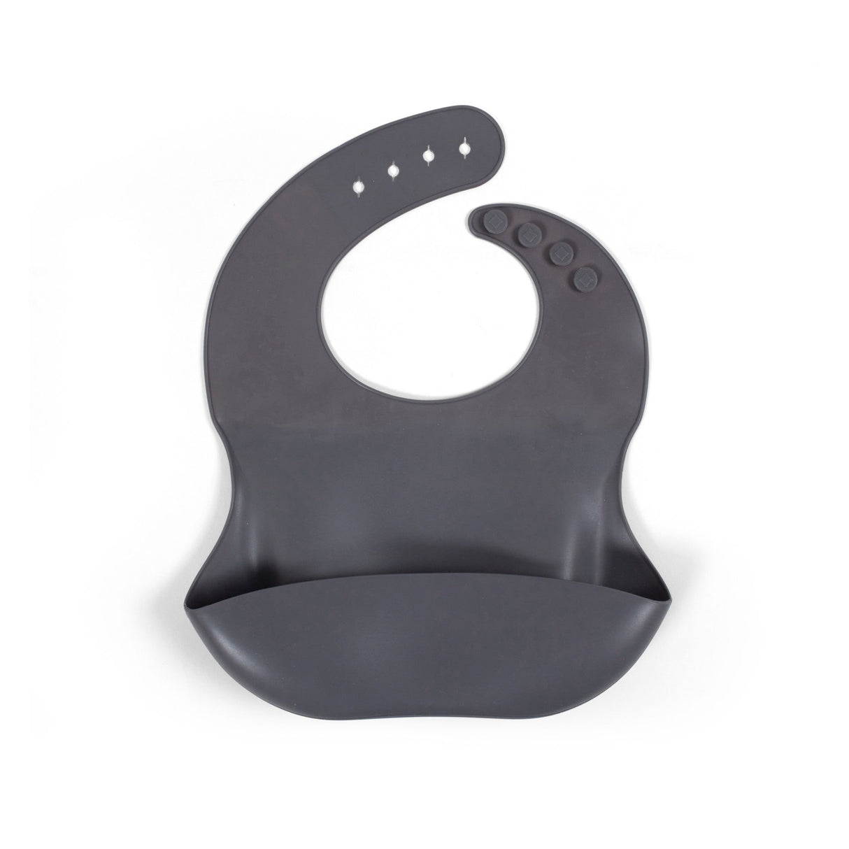 Filibabba - Silikone hagesmæk med opsamlingsskål - Stone Grey