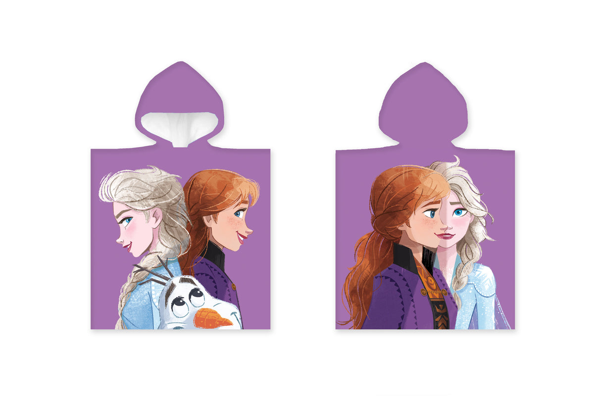 B - Poncho til børn - Børnehåndklæde med Frozen - 100% bomuld